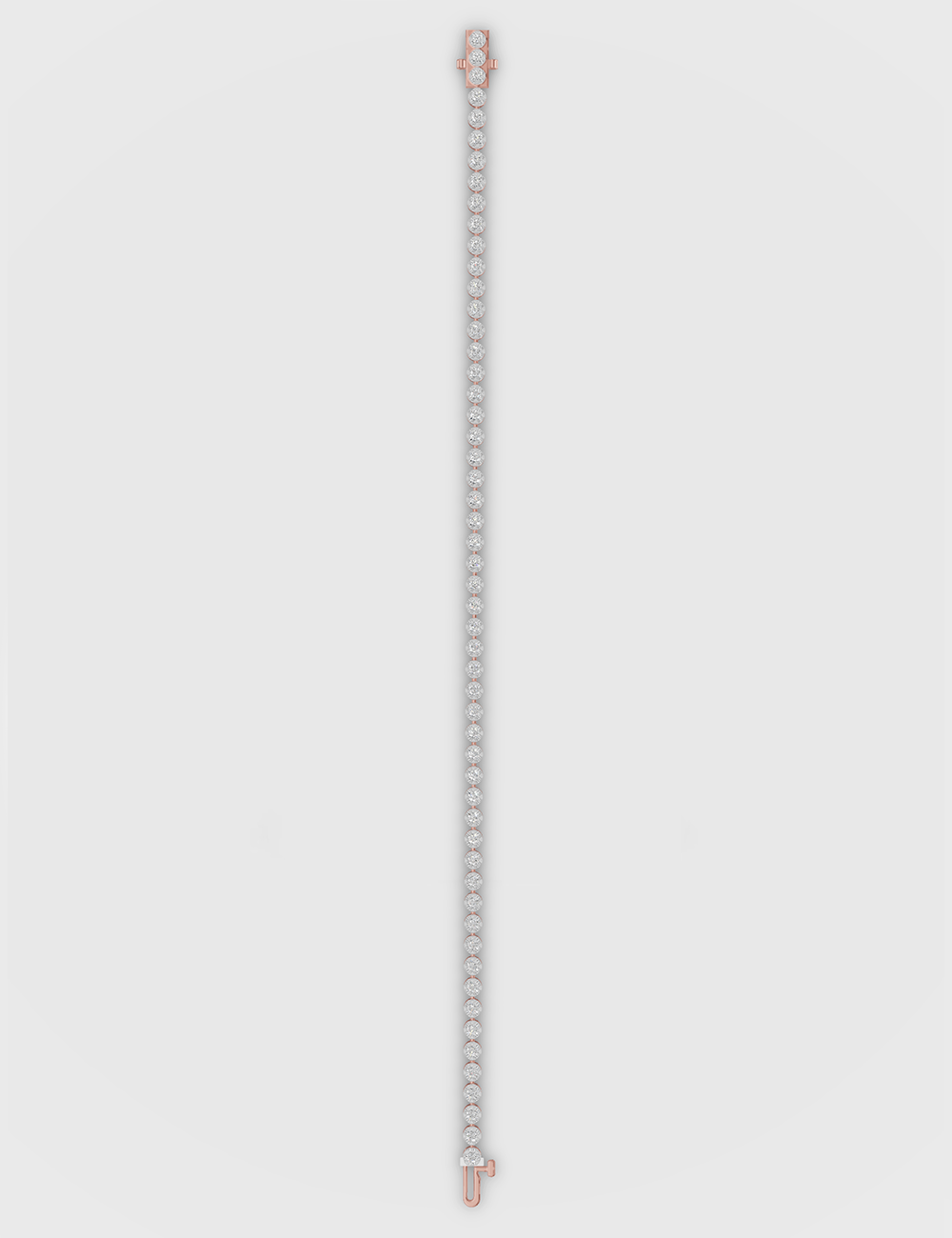 Radiant Diamond Bracelet 87 Cent FG-VVS, Rose Gold, large, image 4