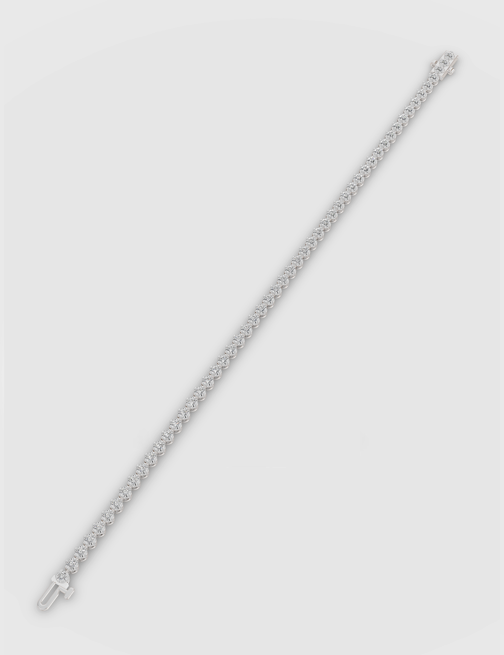 Radiant Lab Grown Diamond Bracelet 87 Cent FG-VVS, White Gold, large, image 2