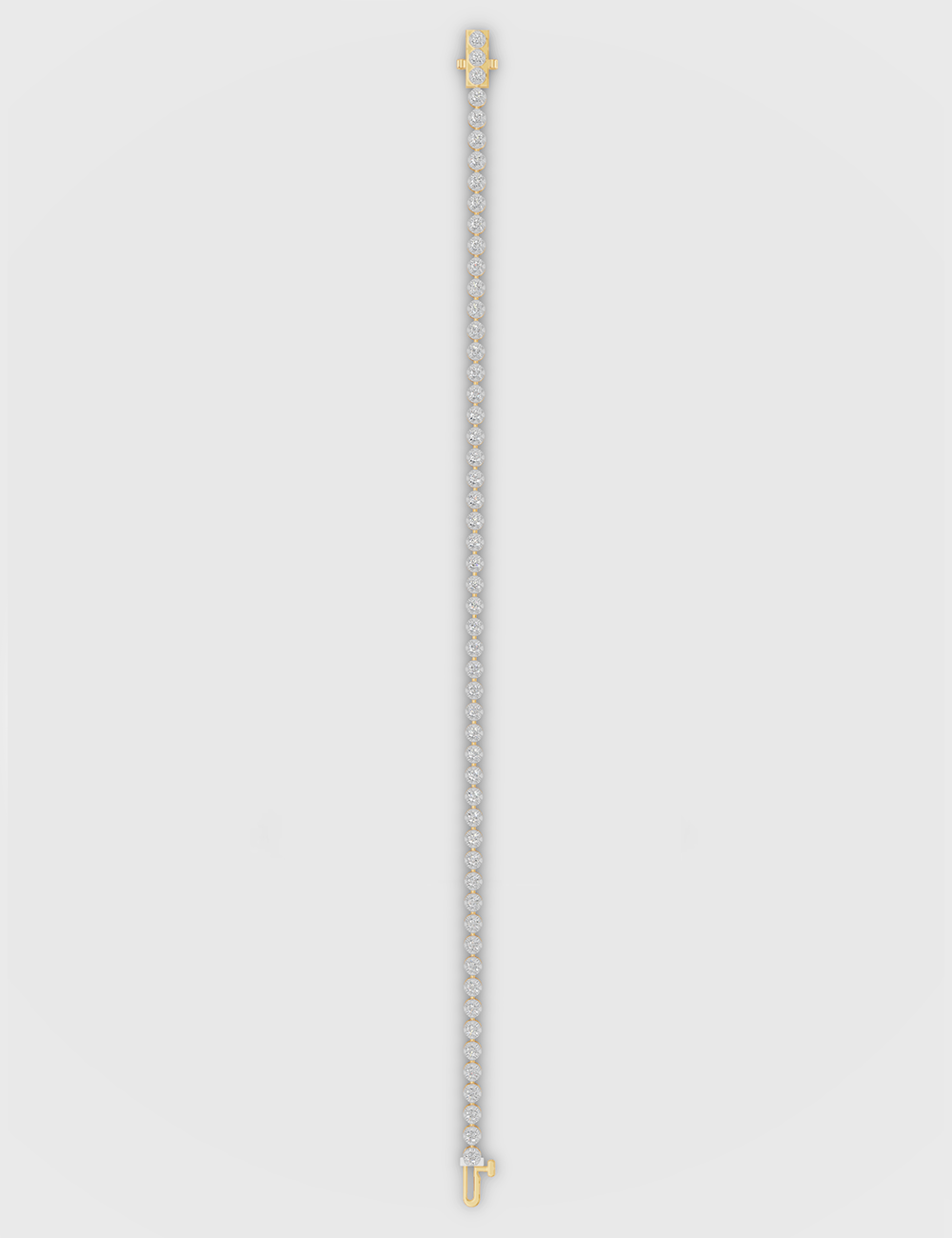 Radiant Diamond Bracelet 87 Cent FG-VVS, Yellow Gold, large, image 4