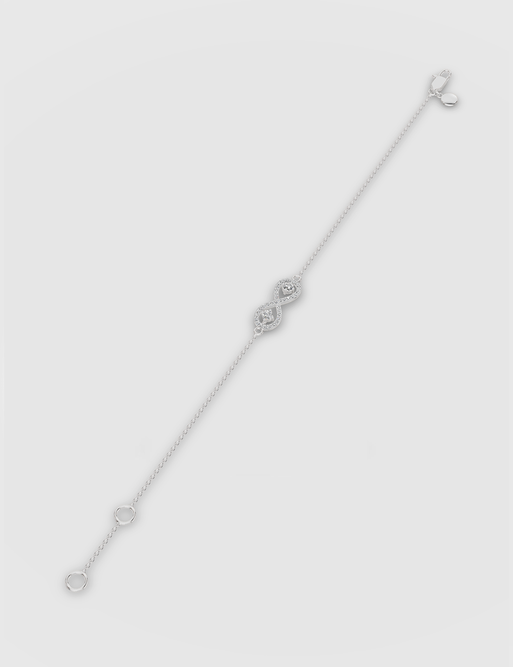 Infinity Lab Grown Diamond Bracelet 24 Cent FG-VVS, White Gold, large, image 2
