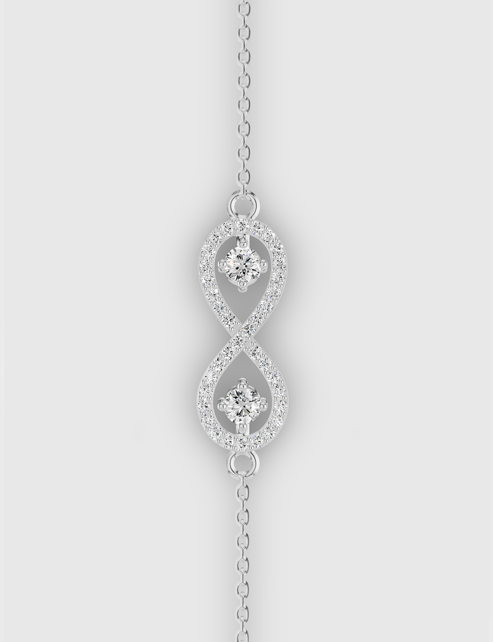 Infinity Lab Grown Diamond Bracelet 24 Cent FG-VVS, White Gold, large, image 3