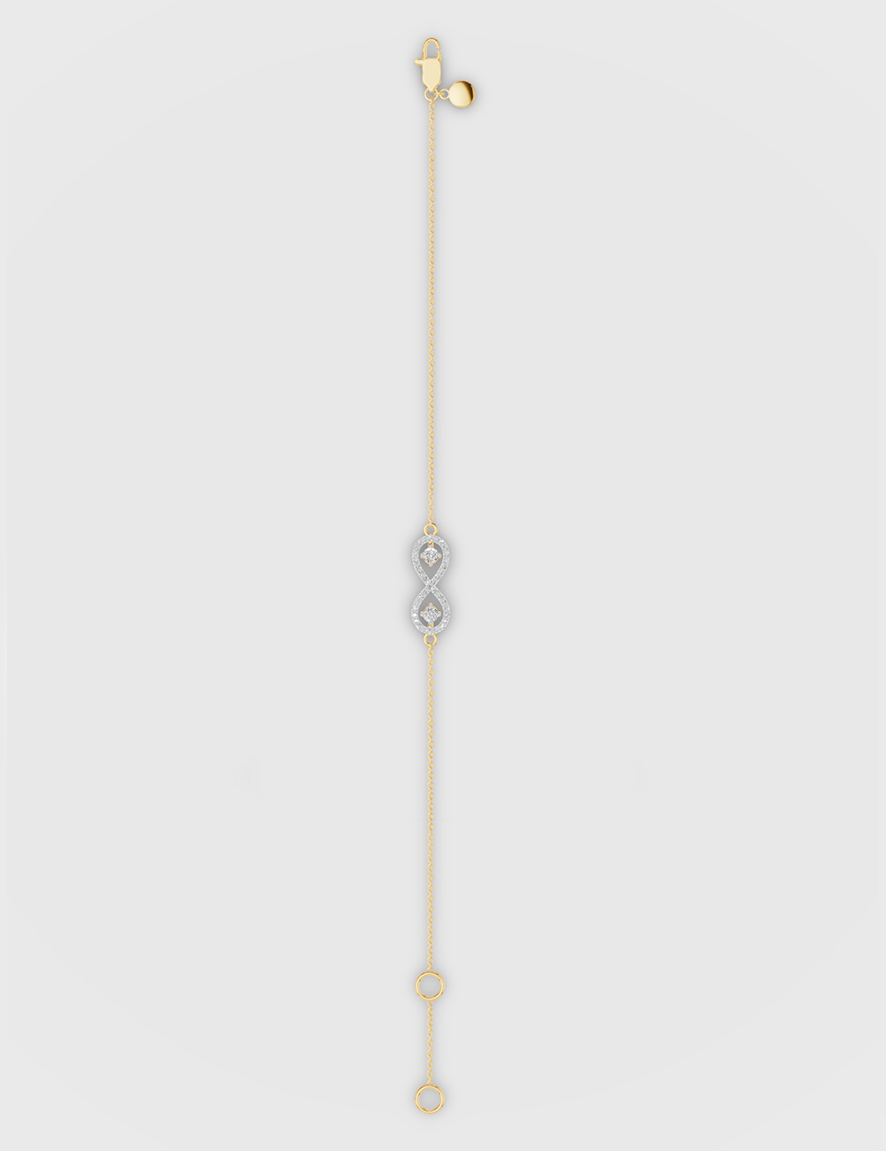 Infinity Diamond Bracelet 24 Cent FG-VVS, Yellow Gold, large, image 4