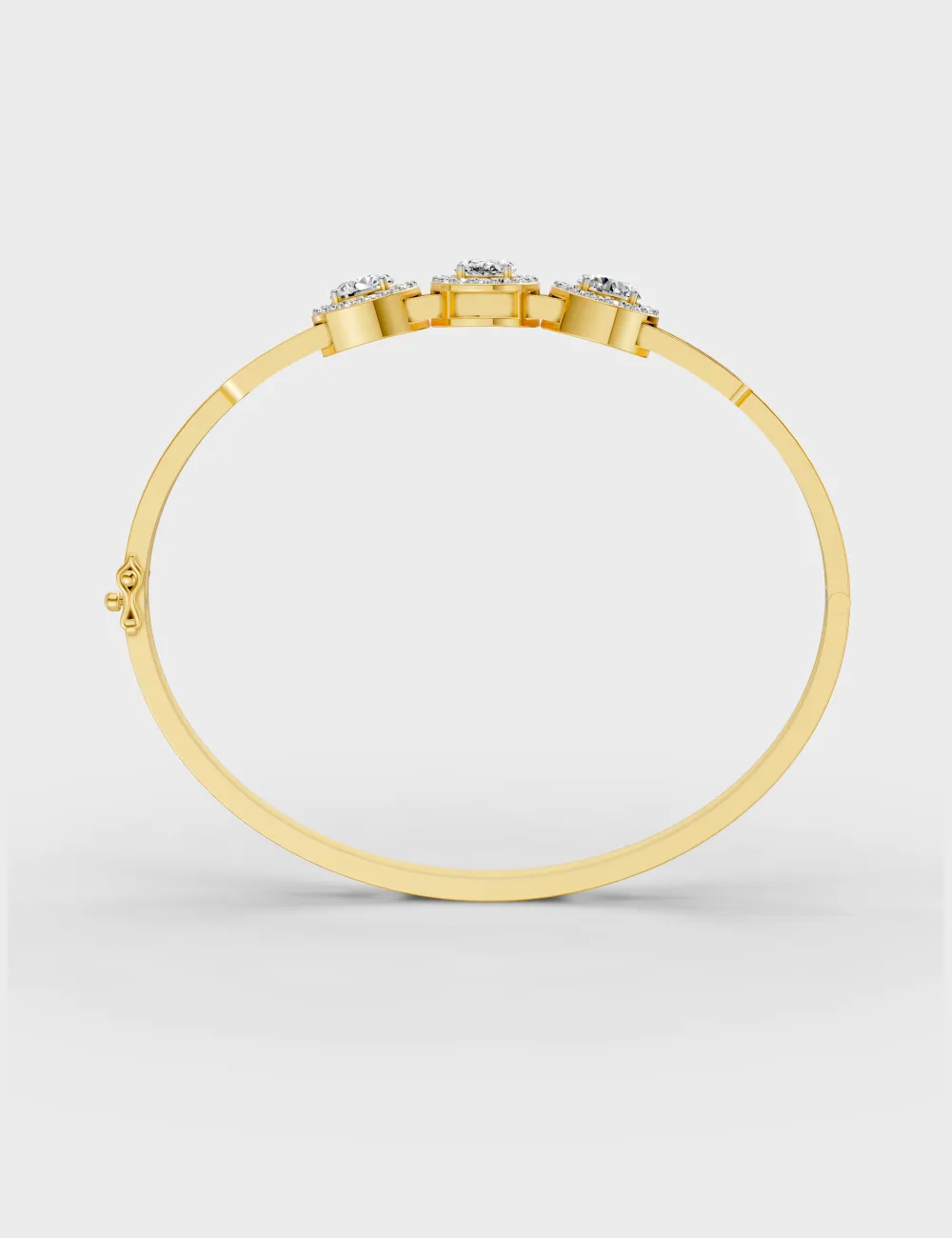 Trio Gleam Diamond Bracelet 1.68 carat FG-VVS, Yellow Gold, large, image 2