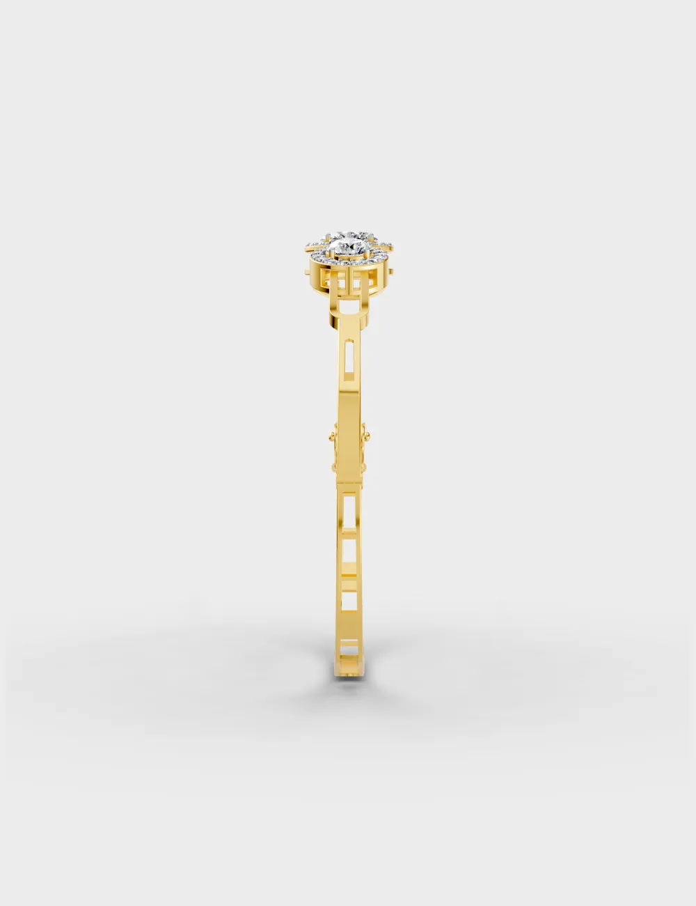 Trio Gleam Diamond Bracelet 1.68 carat FG-VVS, Yellow Gold, large, image 3