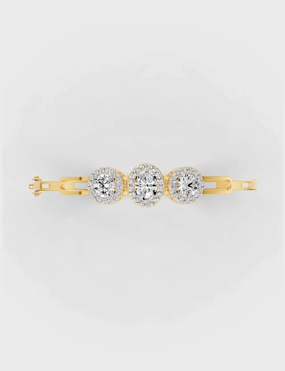 Trio Gleam Diamond Bracelet 1.68 carat FG-VVS, Yellow Gold, large, image 4