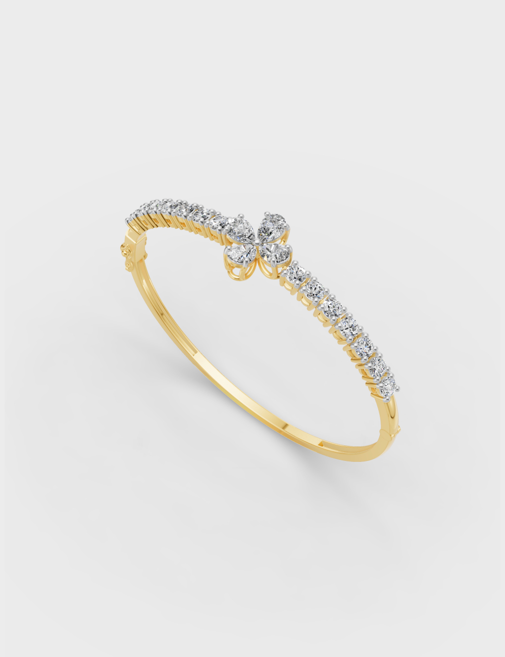 Timeless Floral Bracelet 2.86 carat FG-VVS, Yellow Gold, large, image 2