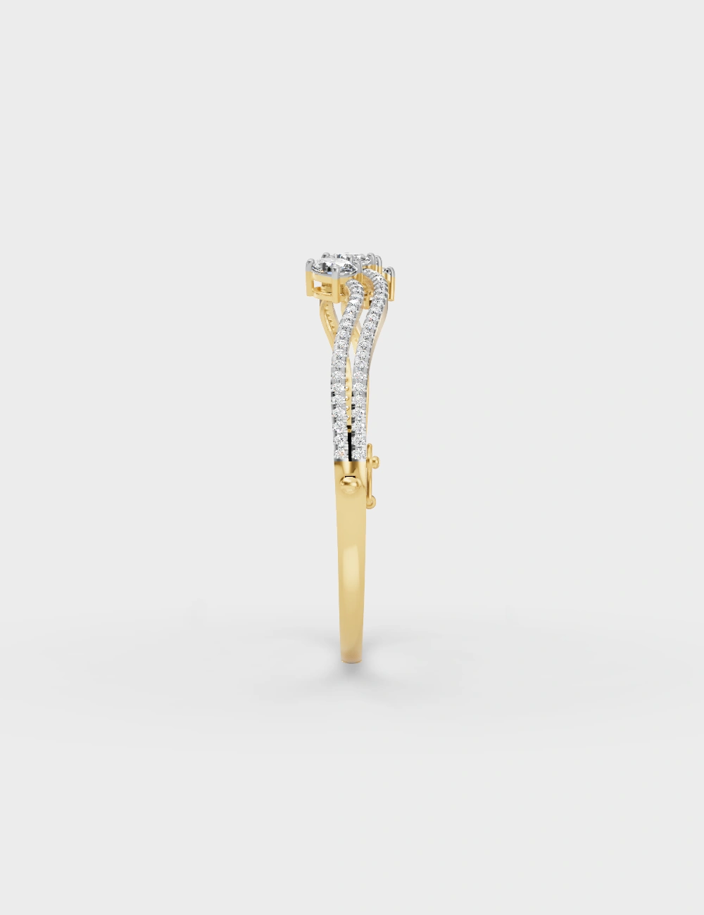 Celeste Curve Lab Grown Diamond Bracelet 2.3 Carat FG-VVS, Yellow Gold, large, image 4