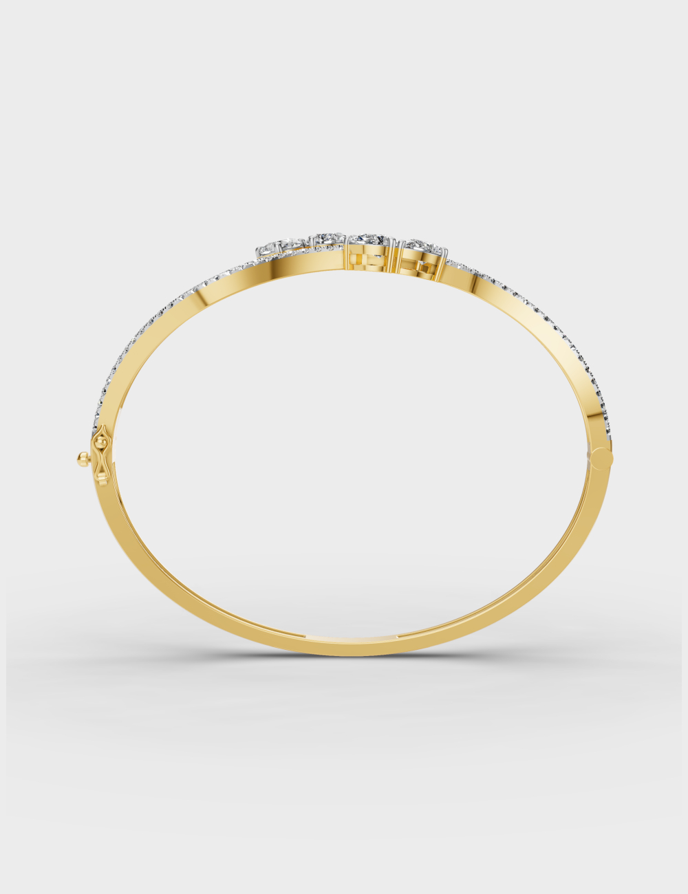 Appealing Twisted Bracelet 2 carat FG-VVS, Yellow Gold, large, image 3