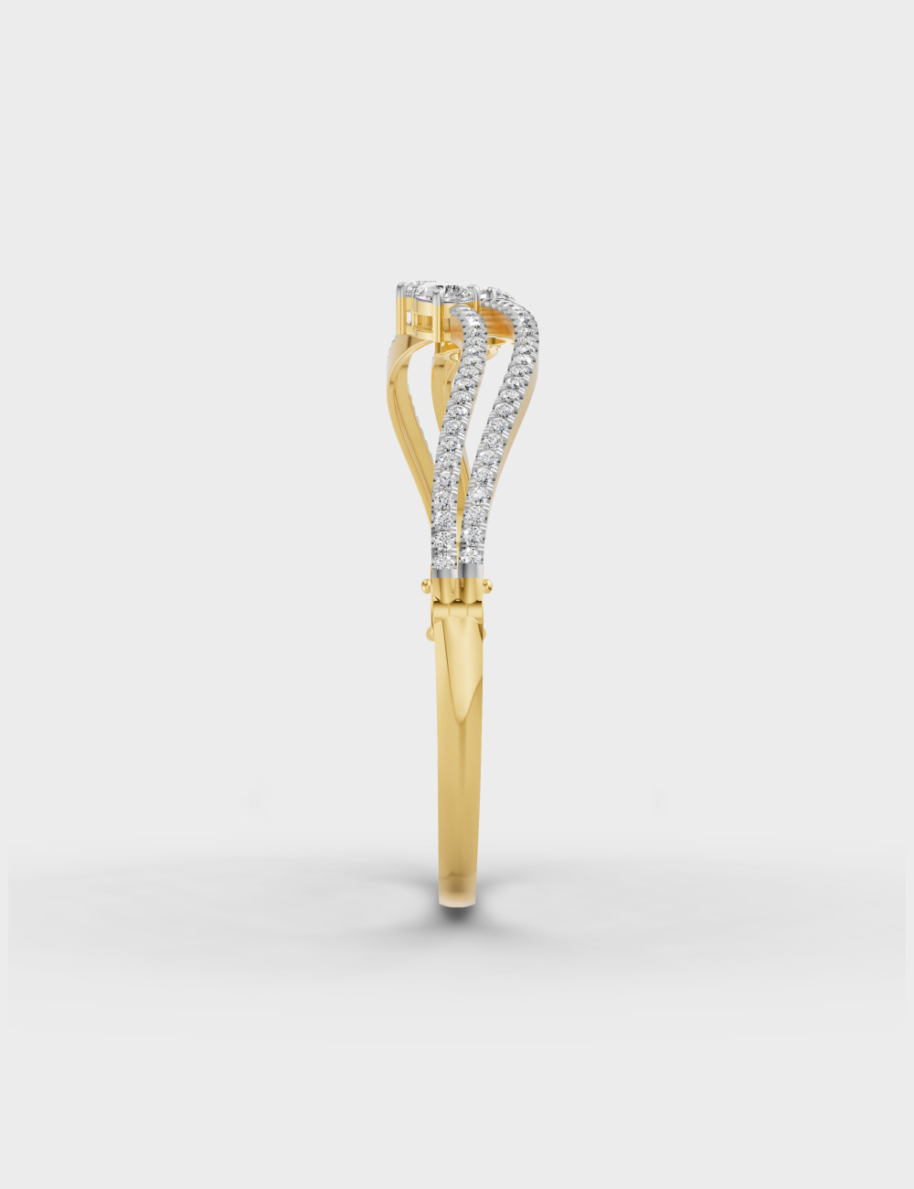 Appealing Twisted Bracelet 2 carat FG-VVS, Yellow Gold, large, image 4