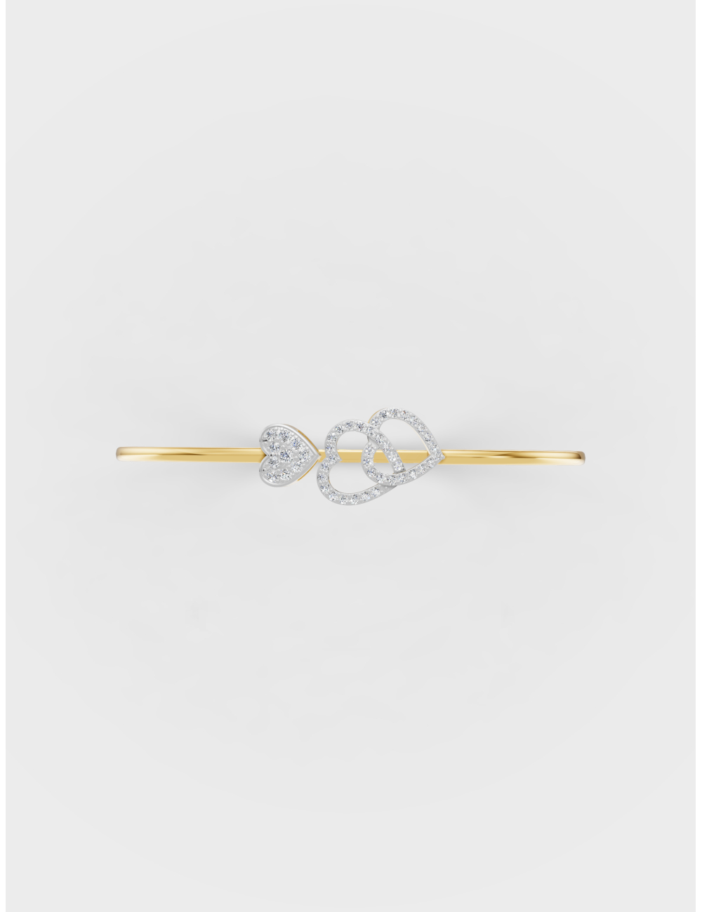 Heartfelt Glam Diamond Bracelet 37 cent FG-VVS, Yellow Gold, large, image 2