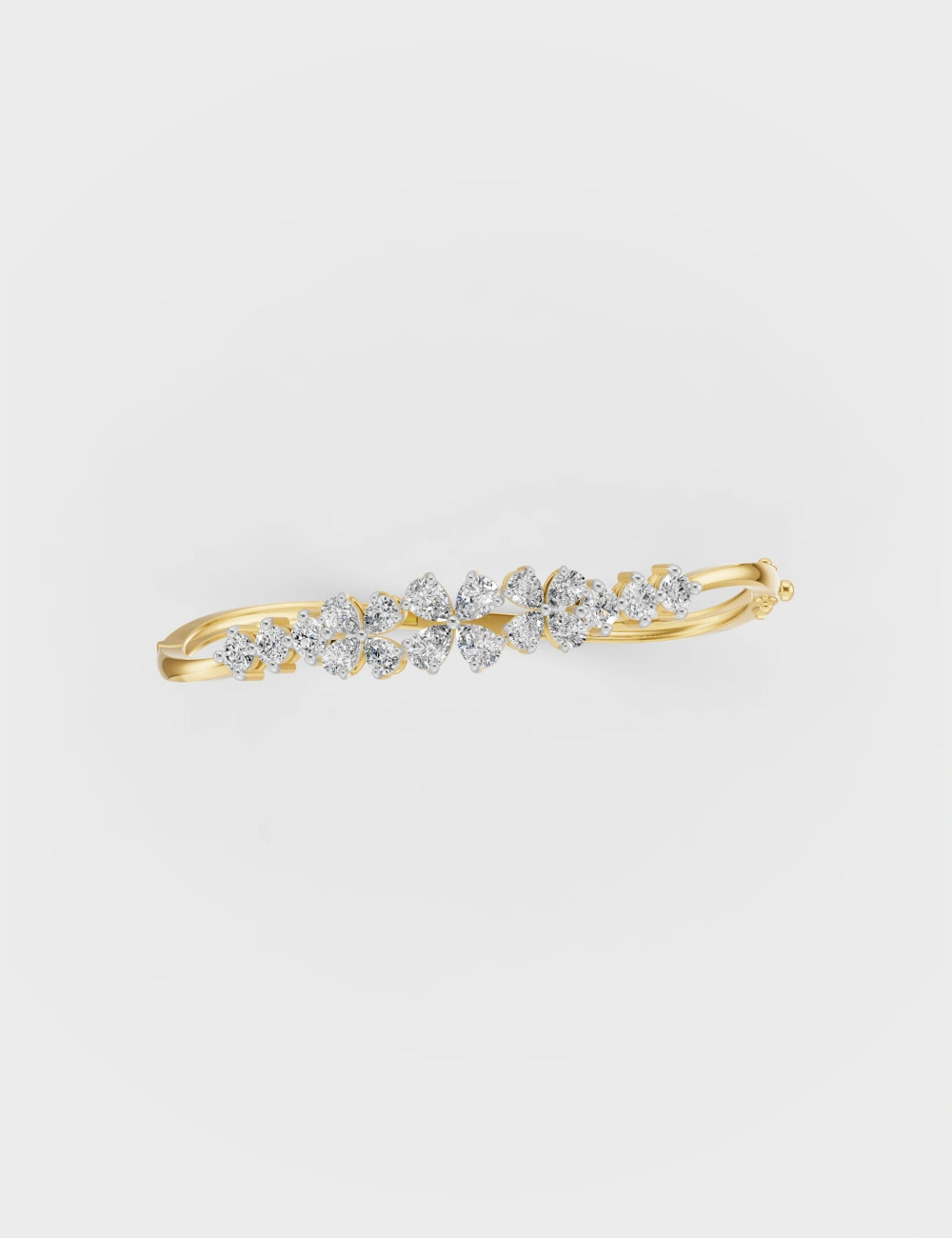 Pear Blossom Diamond Bracelet 3.4 Carat FG-VVS, Yellow Gold, large, image 2