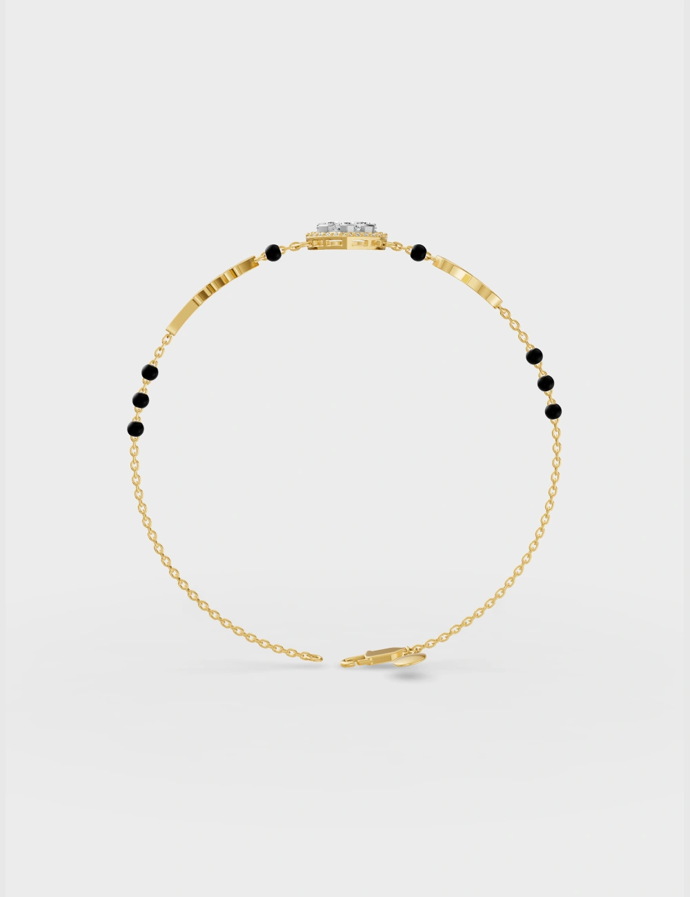 Love Script Diamond Bracelet 60 Cent FG-VVS, Yellow Gold, large, image 4