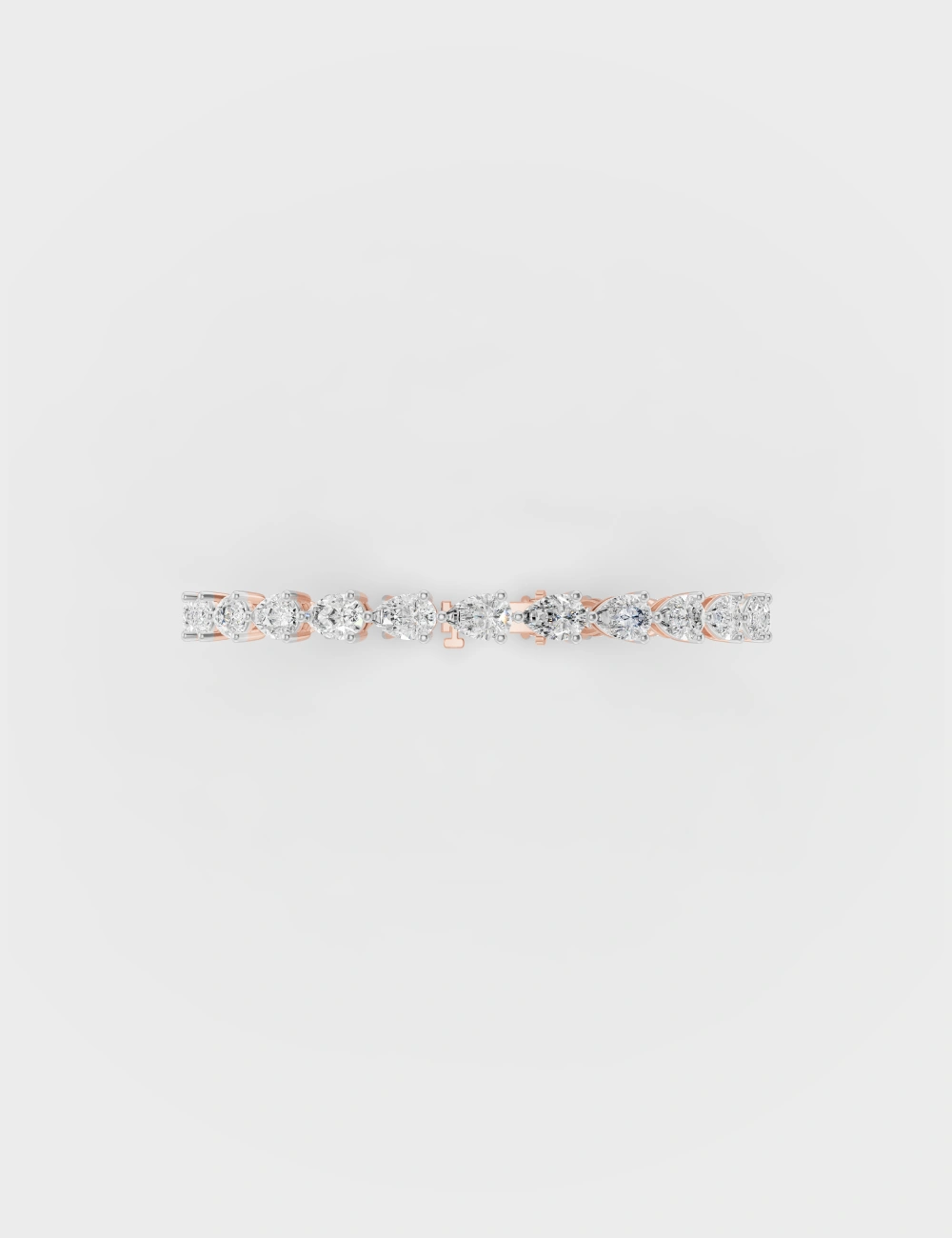 Velar&eacute; Classic Diamond Bracelet 6.71 Carat FG-VVS, Rose Gold, large, image 2