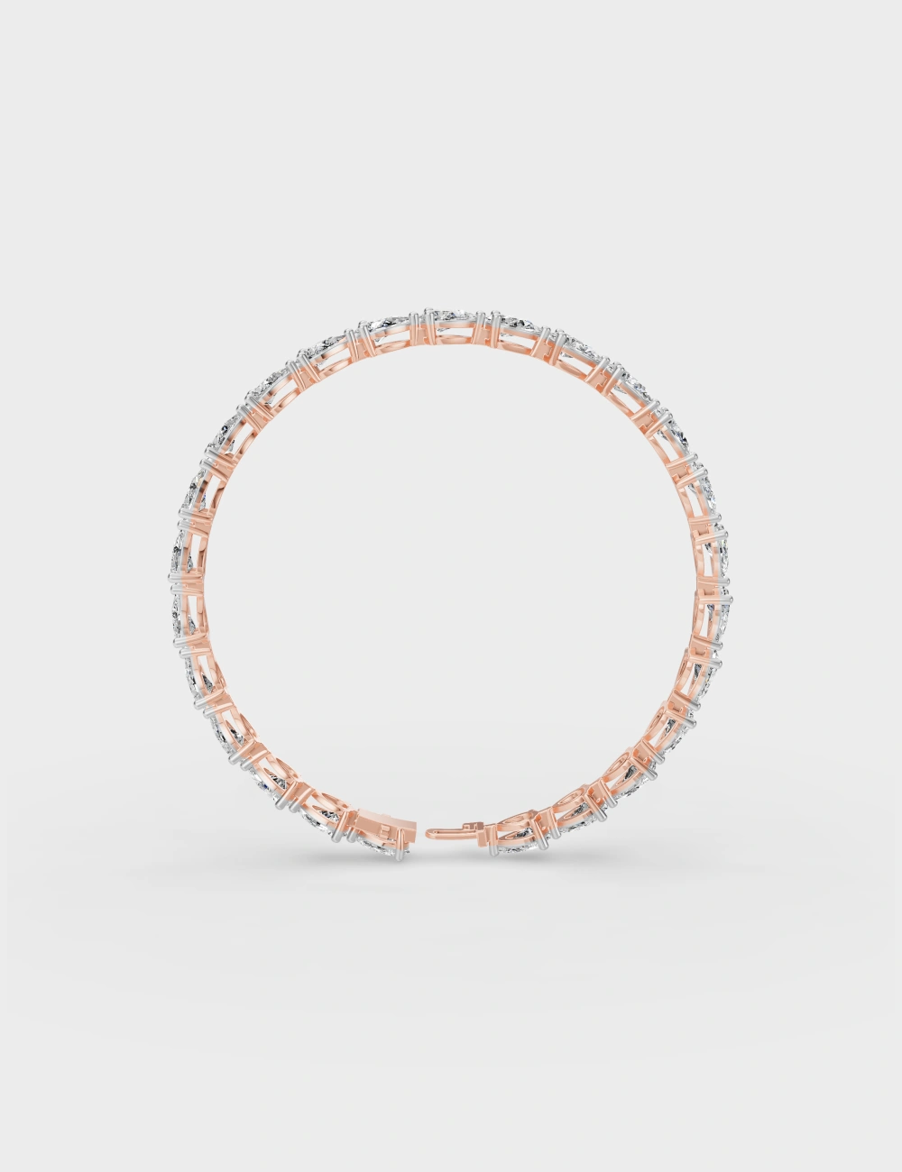 Velar&eacute; Classic Diamond Bracelet 6.71 Carat FG-VVS, Rose Gold, large, image 3
