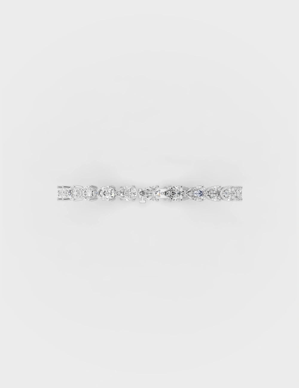 Velar&eacute; Classic Lab Grown Diamond Bracelet 6.71 Carat FG-VVS, White Gold, large, image 2