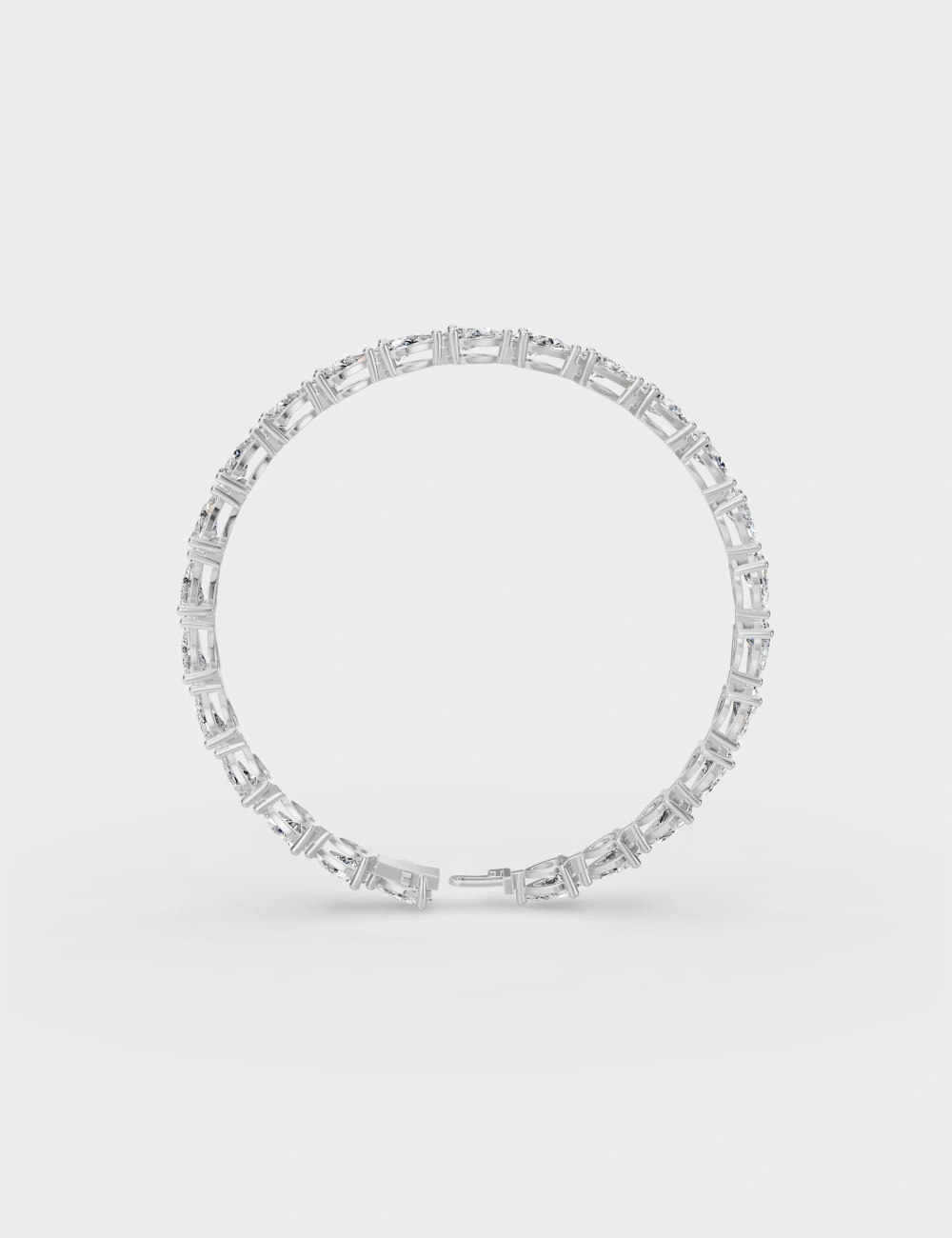 Velar&eacute; Classic Lab Grown Diamond Bracelet 6.71 Carat FG-VVS, White Gold, large, image 3