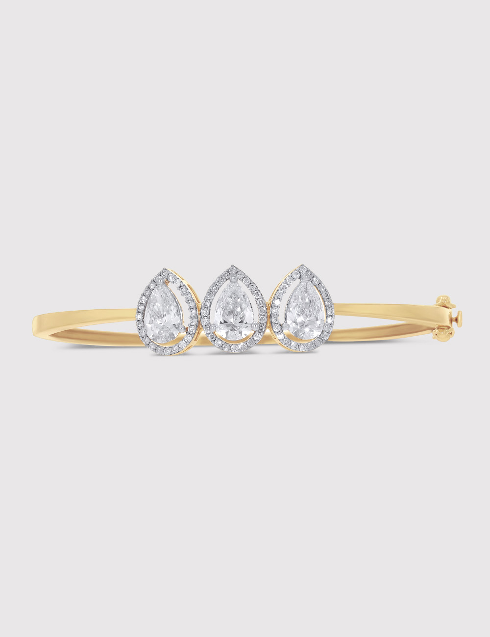 Celeste Pear-Cut Diamond Bracelet 3.37 carat FG-VVS, Yellow Gold, large, image 2
