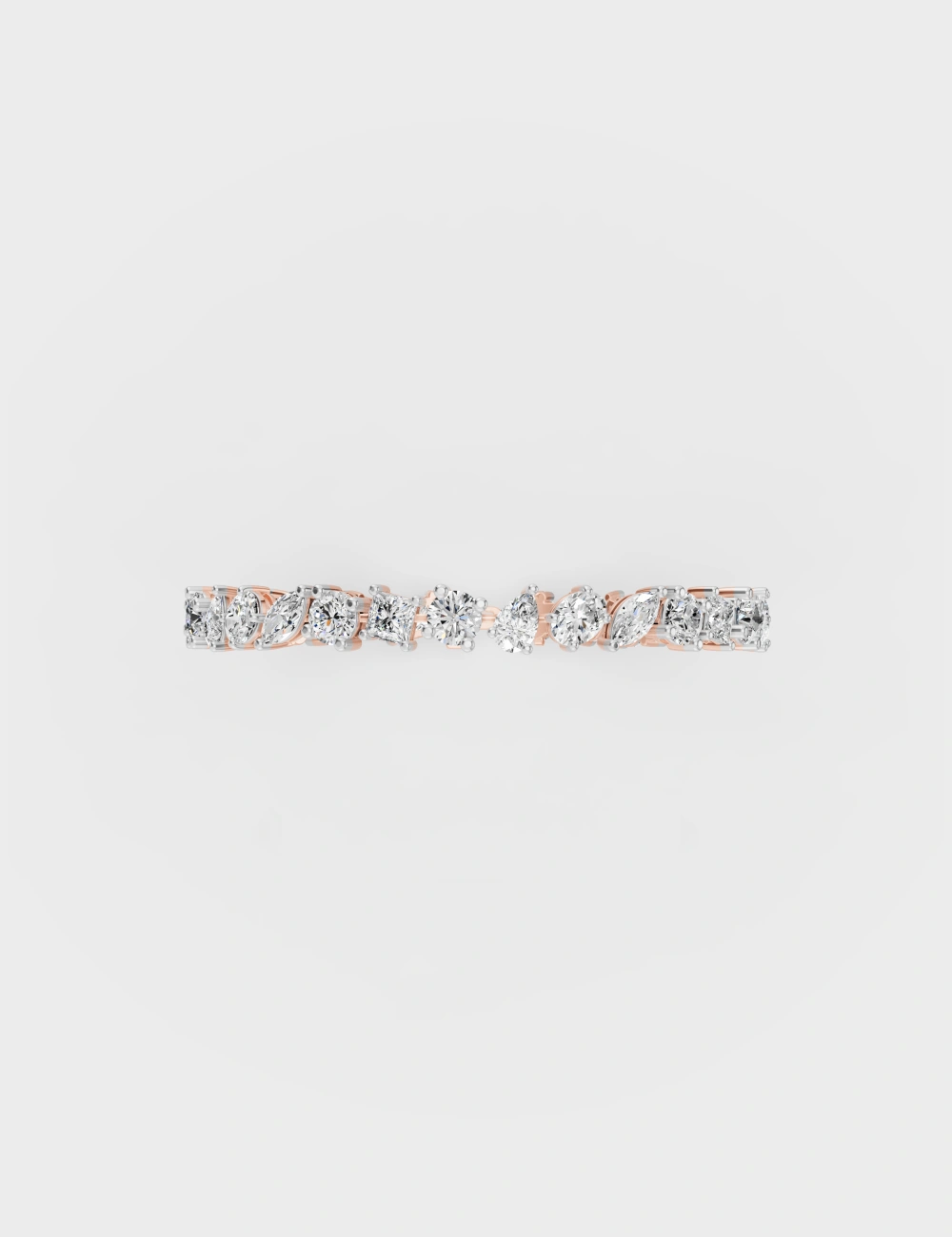 Sparkling Halo Diamond Bracelet 14.3 Carat FG-VVS, Rose Gold, large, image 3