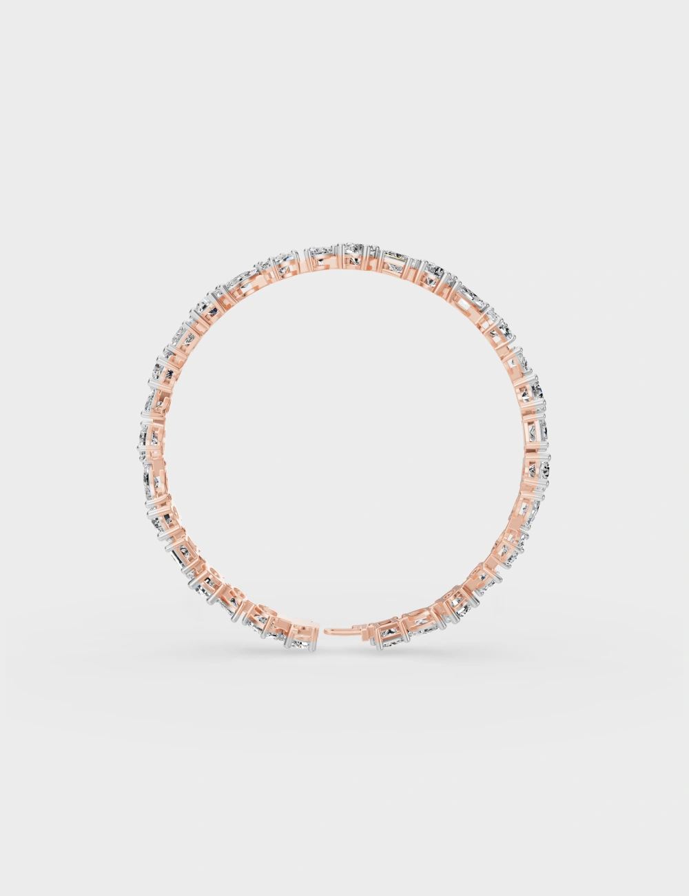 Sparkling Halo Diamond Bracelet 14.3 Carat FG-VVS, Rose Gold, large, image 4