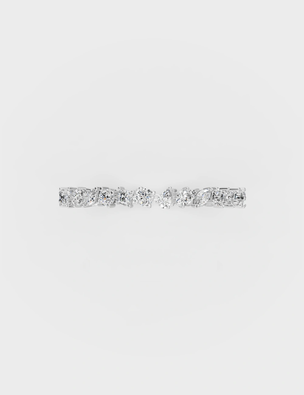 Sparkling Halo Lab Grown Diamond Bracelet 14.3 Carat FG-VVS, White Gold, large, image 3