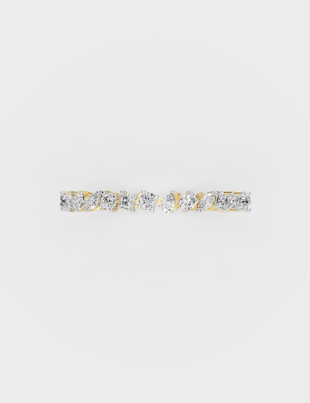 Sparkling Halo Diamond Bracelet 14.3 Carat FG-VVS, Yellow Gold, large, image 3