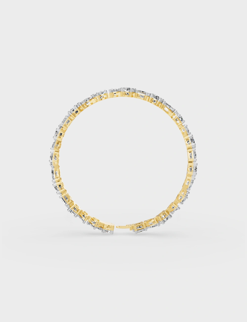 Sparkling Halo Diamond Bracelet 14.3 Carat FG-VVS, Yellow Gold, large, image 4