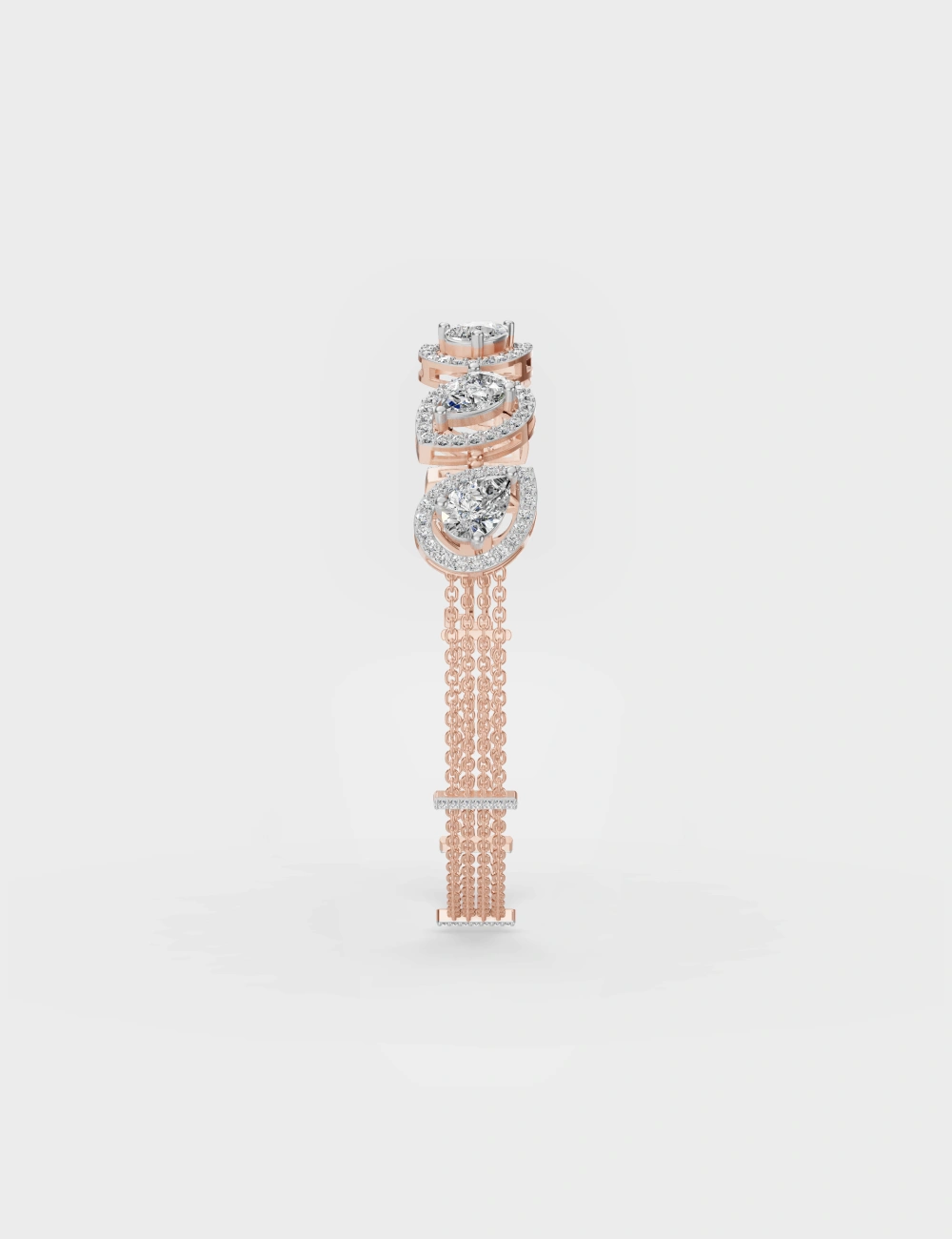 Radiant Romance Diamond Bracelet 6.1 Carat FG-VVS, Rose Gold, large, image 2