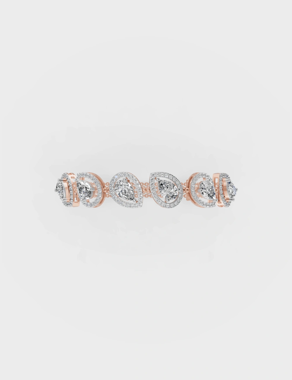 Radiant Romance Diamond Bracelet 6.1 Carat FG-VVS, Rose Gold, large, image 3