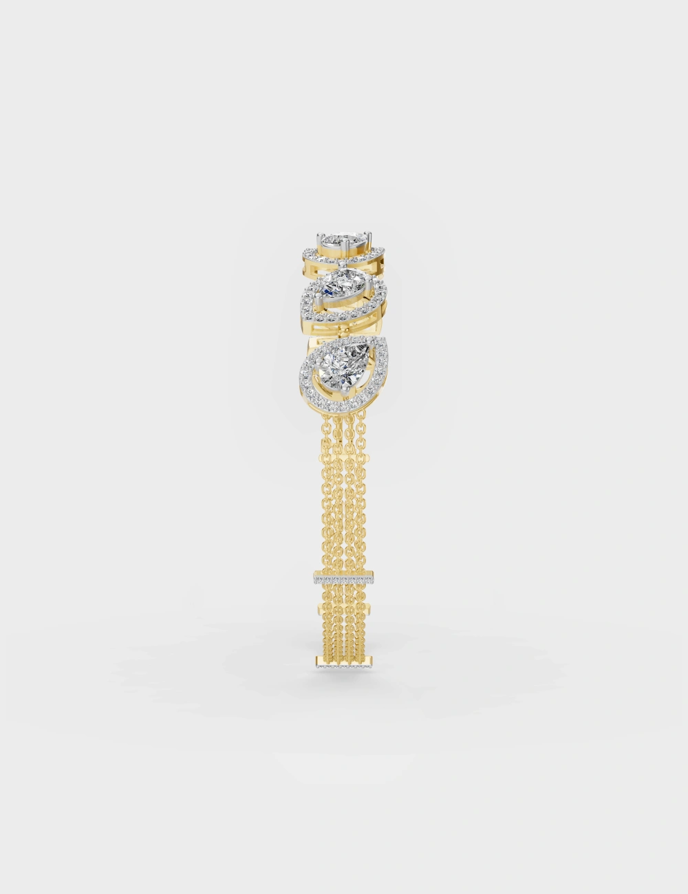 Radiant Romance Diamond Bracelet 6.1 Carat FG-VVS, Yellow Gold, large, image 2