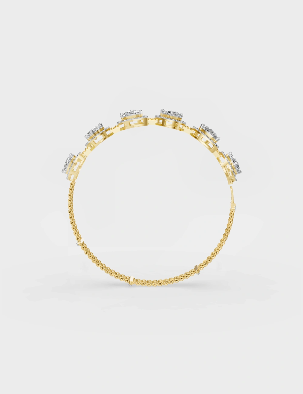 Radiant Romance Diamond Bracelet 6.1 Carat FG-VVS, Yellow Gold, large, image 4