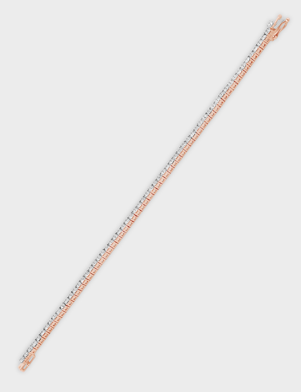 Seamless Spark Diamond Bracelet 3.43 carat FG-VVS, Rose Gold, large, image 2