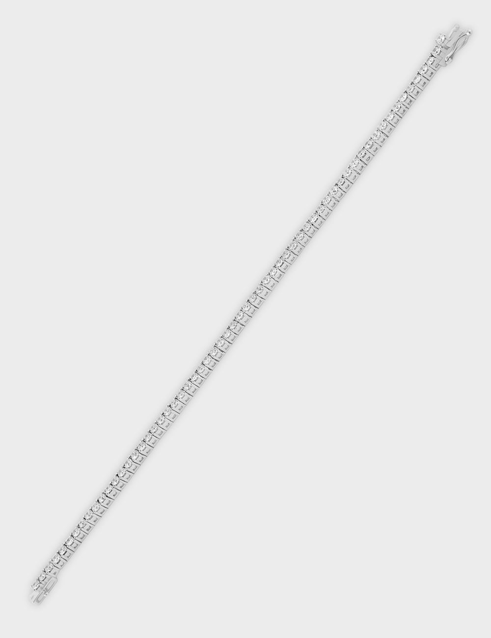 Seamless Spark Lab Grown Diamond Bracelet 3.43 Carat FG-VVS, White Gold, large, image 2