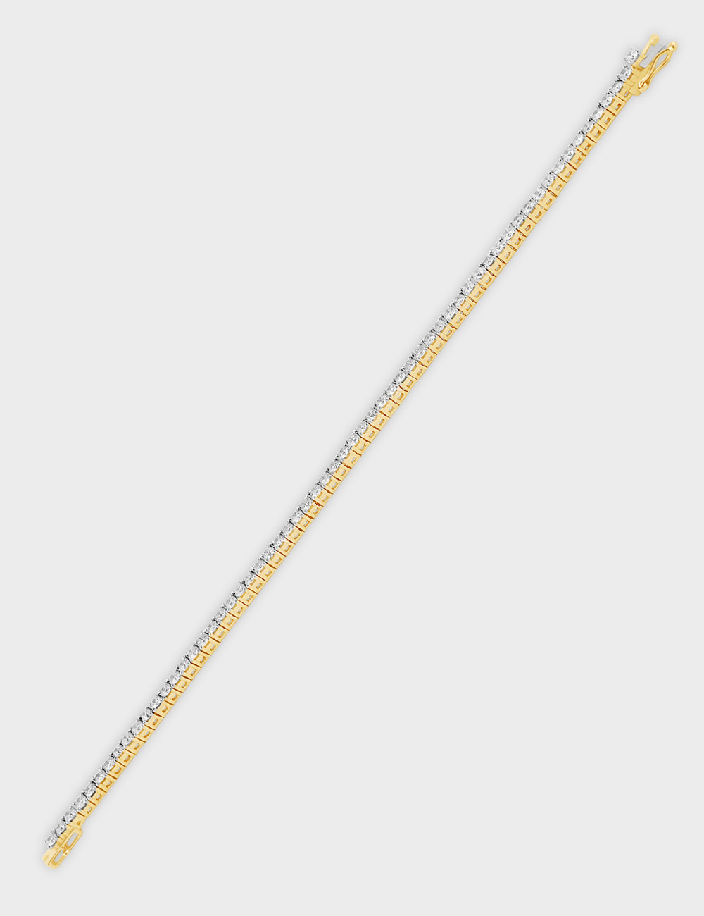 Seamless Spark Diamond Bracelet 3.43 carat FG-VVS, Yellow Gold, large, image 2