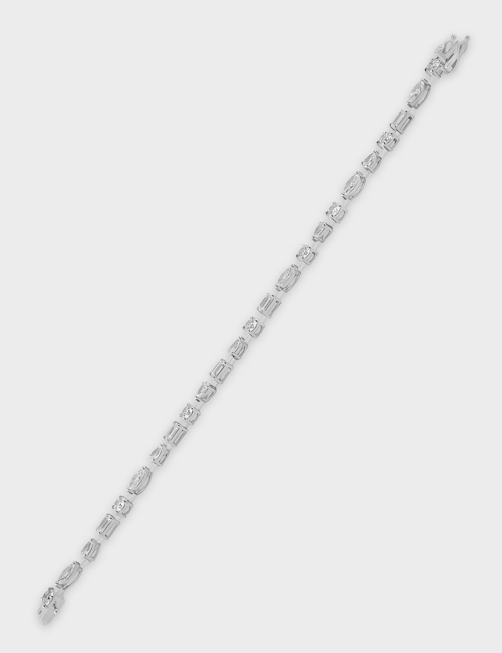 Prism Poise Lab Grown Diamond Bracelet 6.56 Carat FG-VVS, White Gold, large, image 2