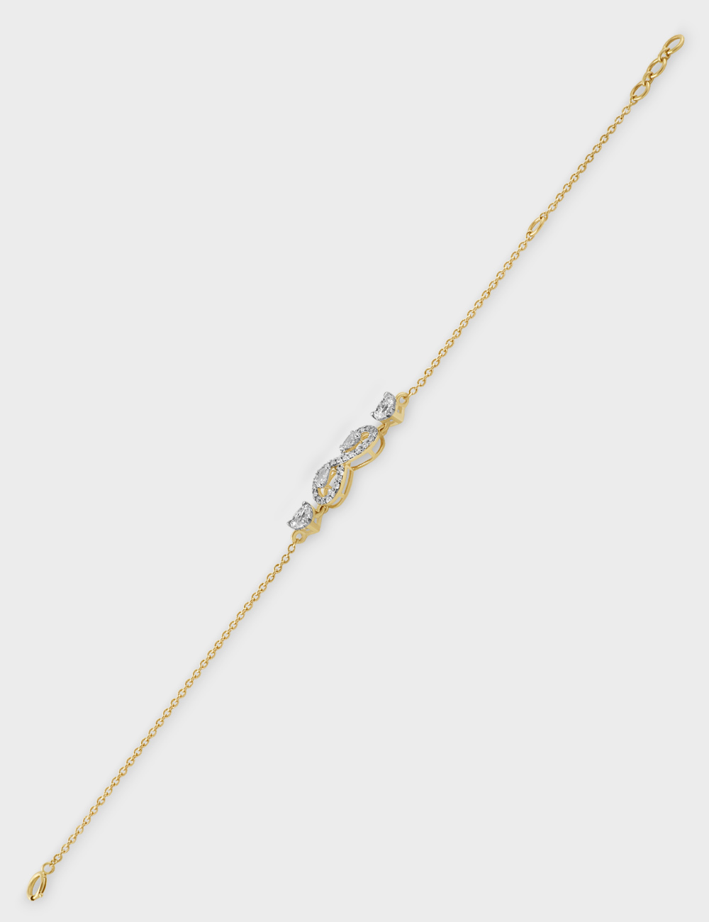 Infinite Line Diamond Bracelet 1.07 carat FG-VVS, Yellow Gold, large, image 3