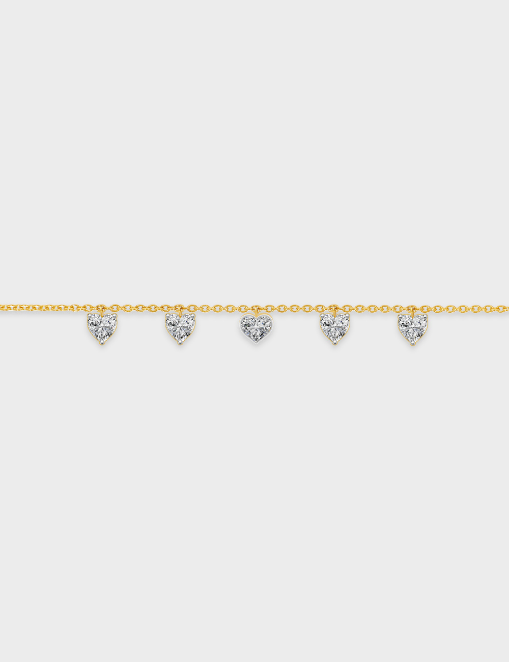 Hearts in Harmony Diamond Bracelet 0.99 cent FG-VVS, Yellow Gold, large, image 2
