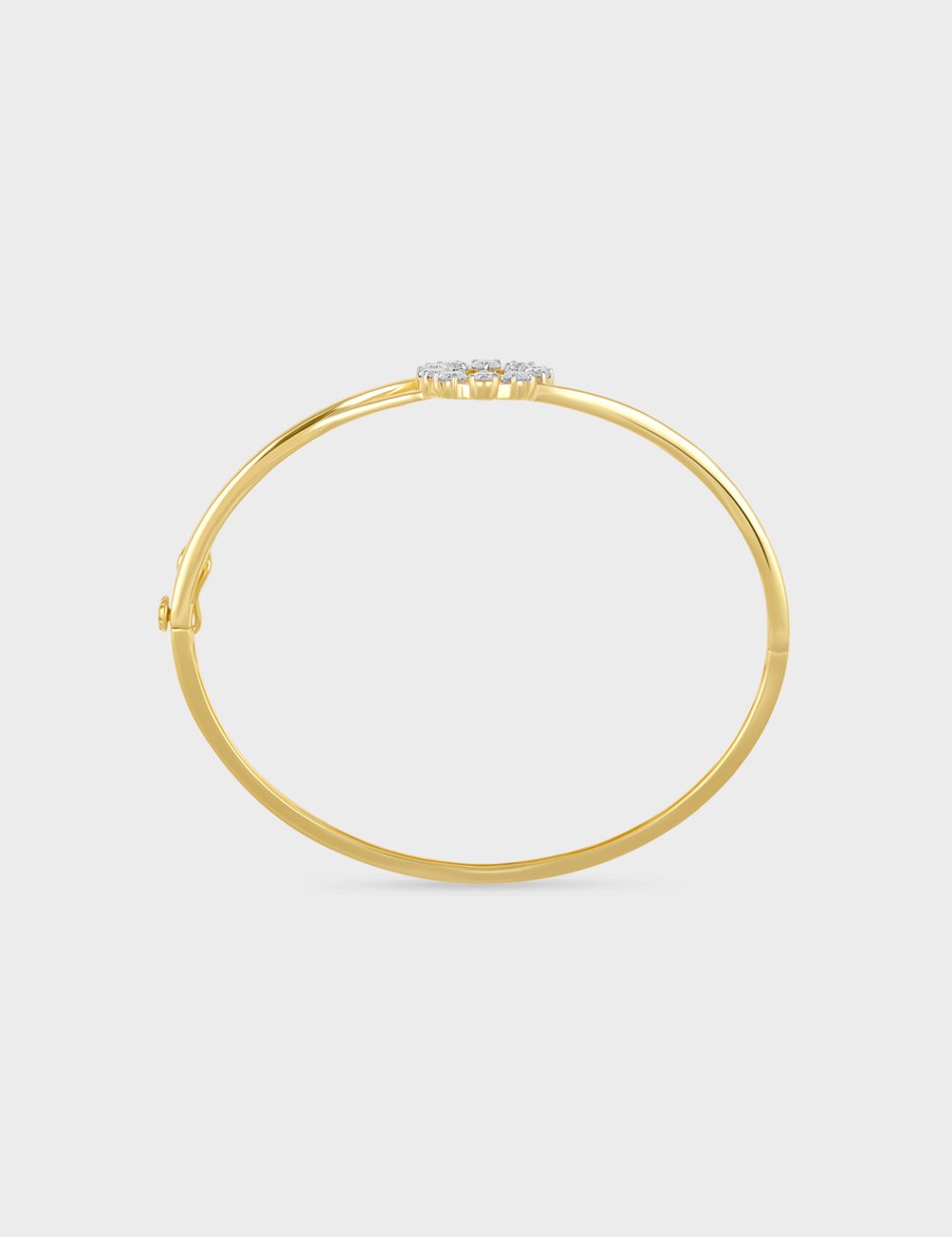 Shimmery Loop Diamond Bracelet 0.99 cent FG-VVS, Yellow Gold, large, image 4