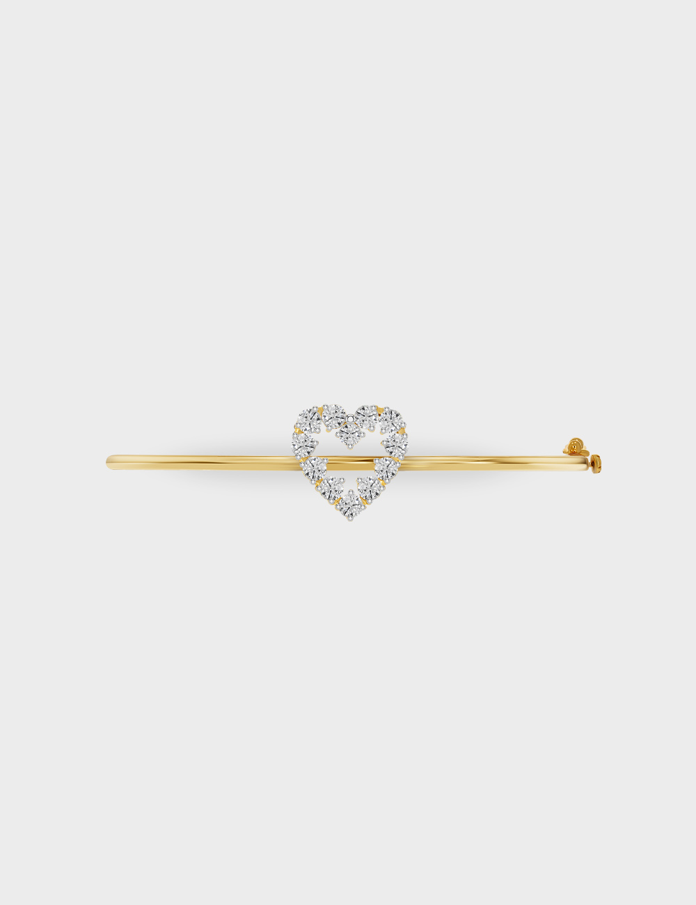 Amoura Diamond Heart Bracelet 1.04 carat FG-VVS, Yellow Gold, large, image 2