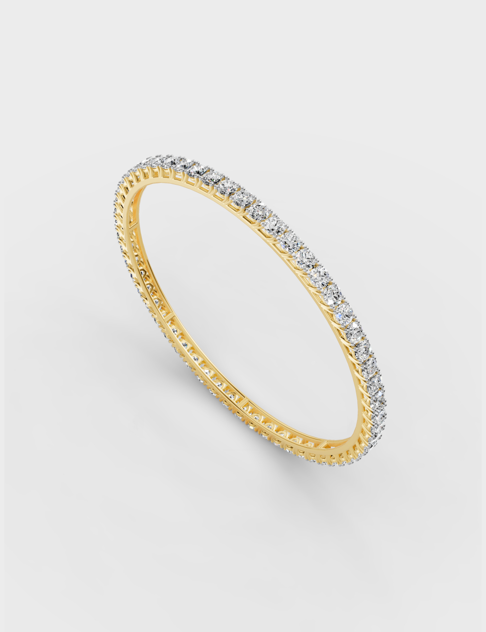 Timeless Statement Bangle 10.5 carat FG-VVS, Yellow Gold, large, image 2