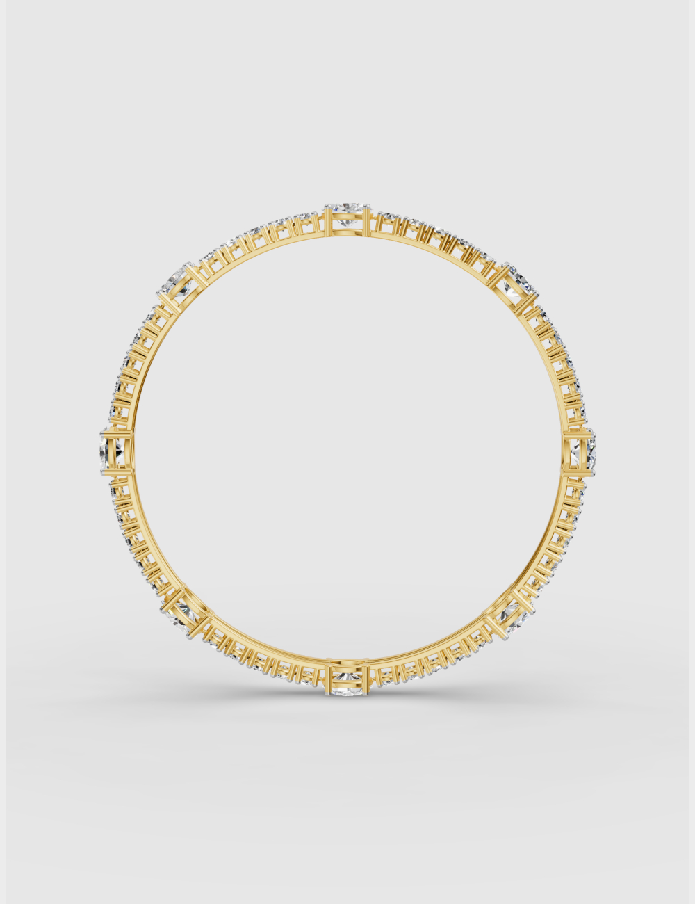 Luxury Redefined Bangle 11.6 carat FG-VVS, Yellow Gold, large, image 3