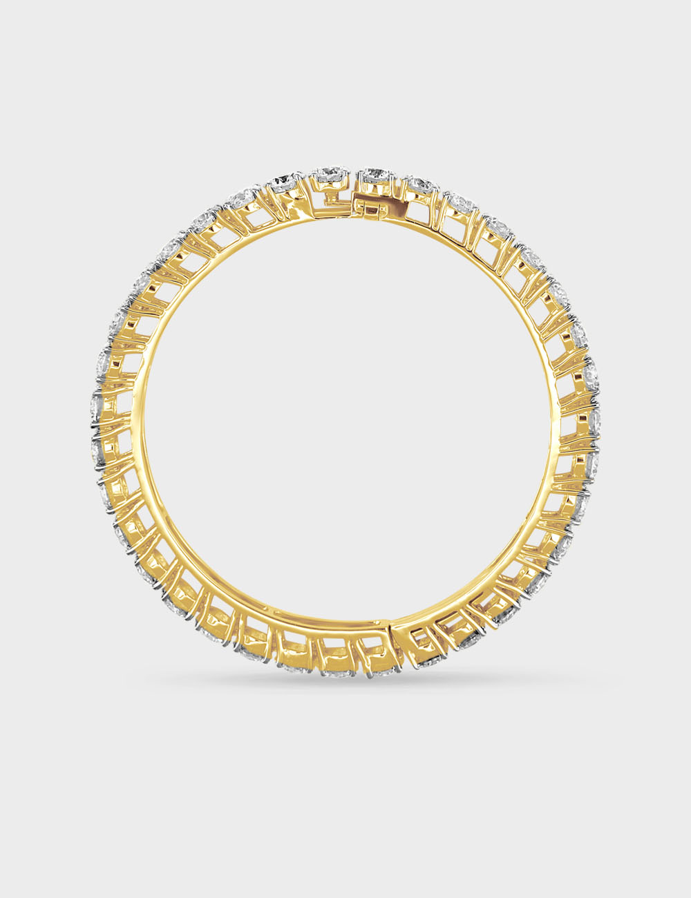 Lustrous Row Diamond Churi 26.08 carat FG-VVS, Yellow Gold, large, image 2