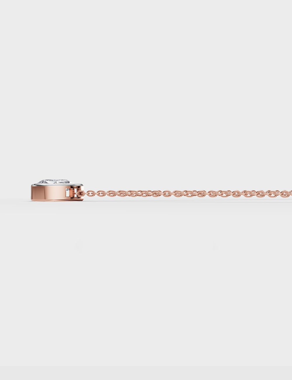 Exquisite Solitaire Chain Pendant 53 cent FG-VVS, Rose Gold, large, image 4