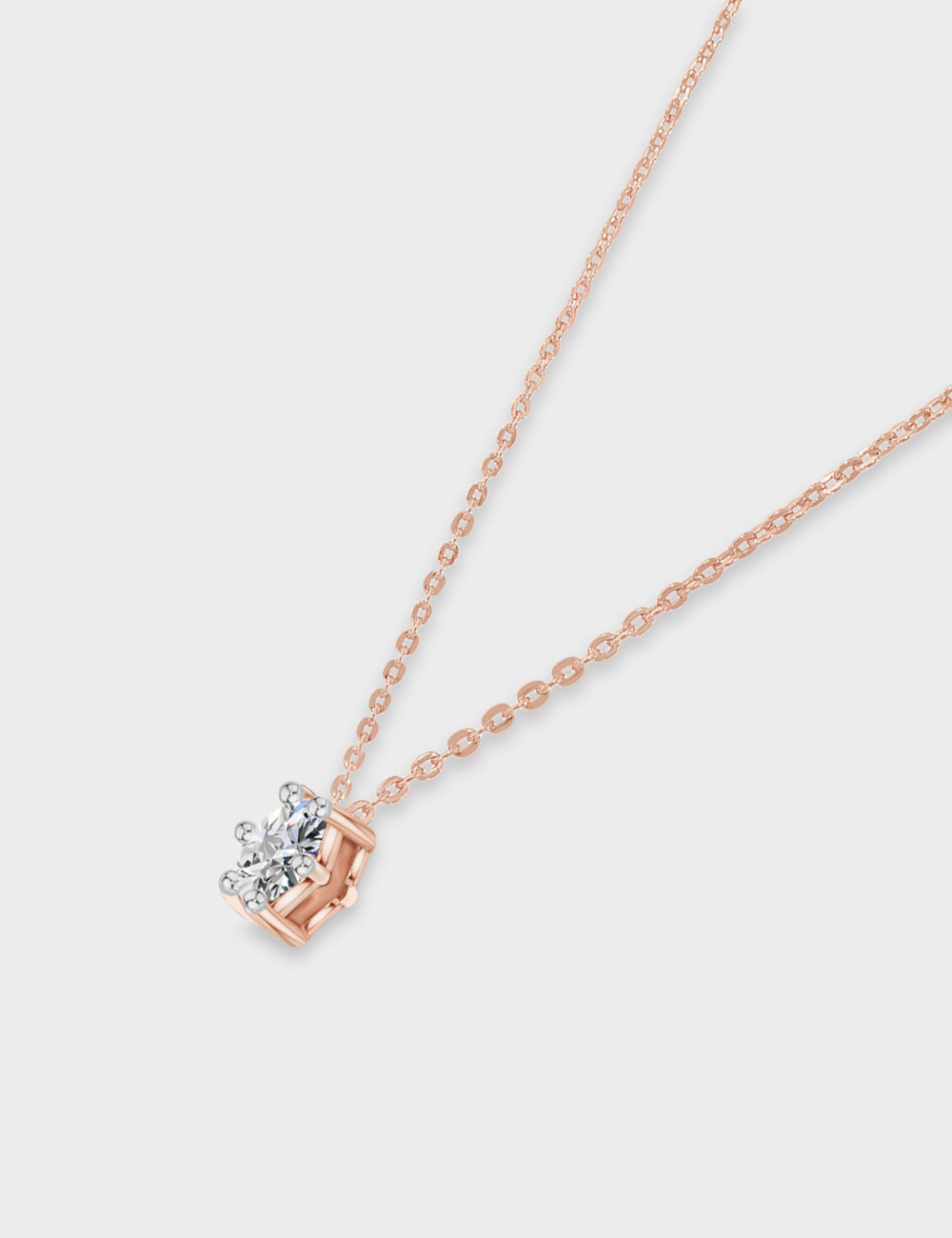 Luxe Light Diamond Chain Pendant 1.03 carat FG-VVS, Rose Gold, large, image 2
