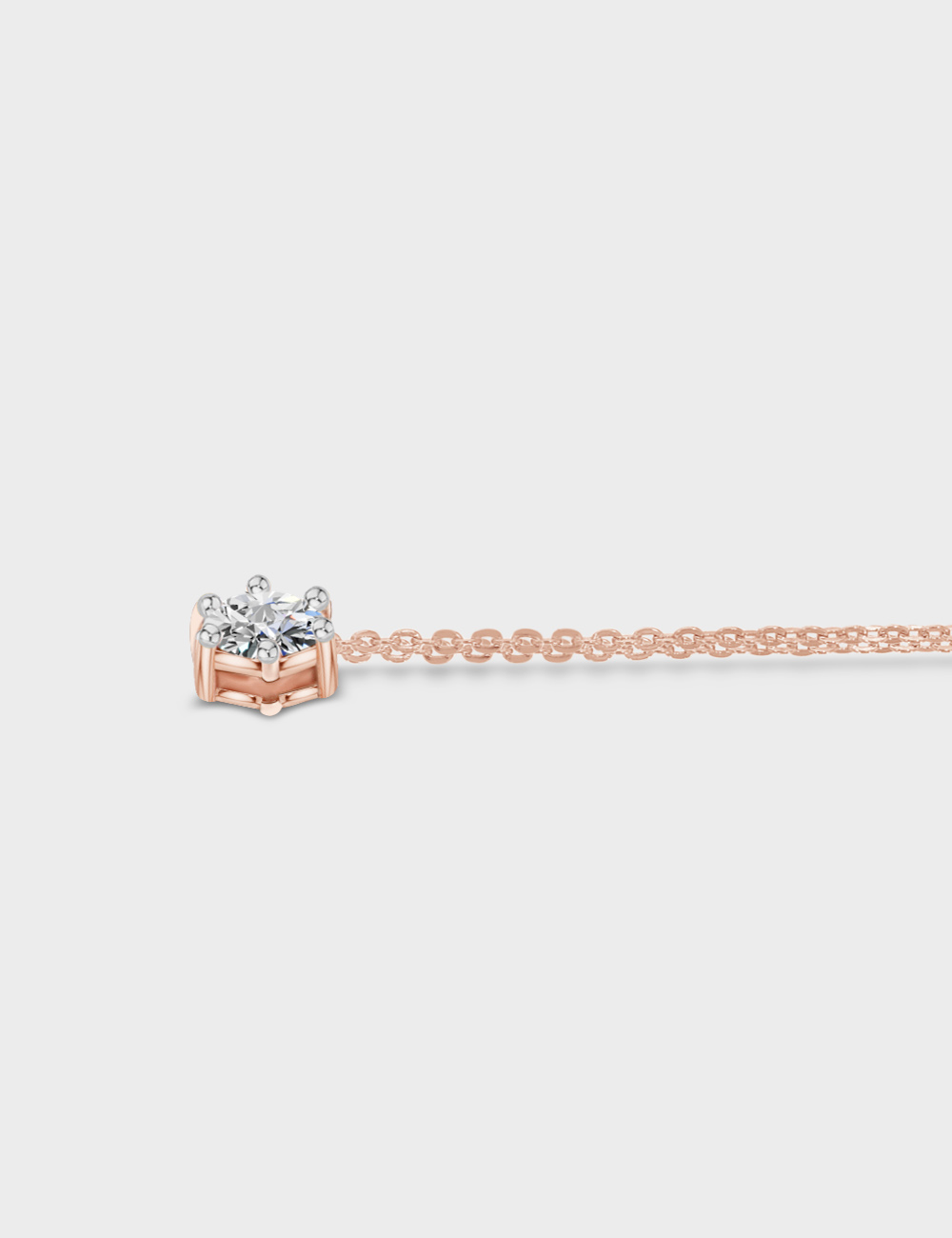 Luxe Light Diamond Chain Pendant 1.03 carat FG-VVS, Rose Gold, large, image 3