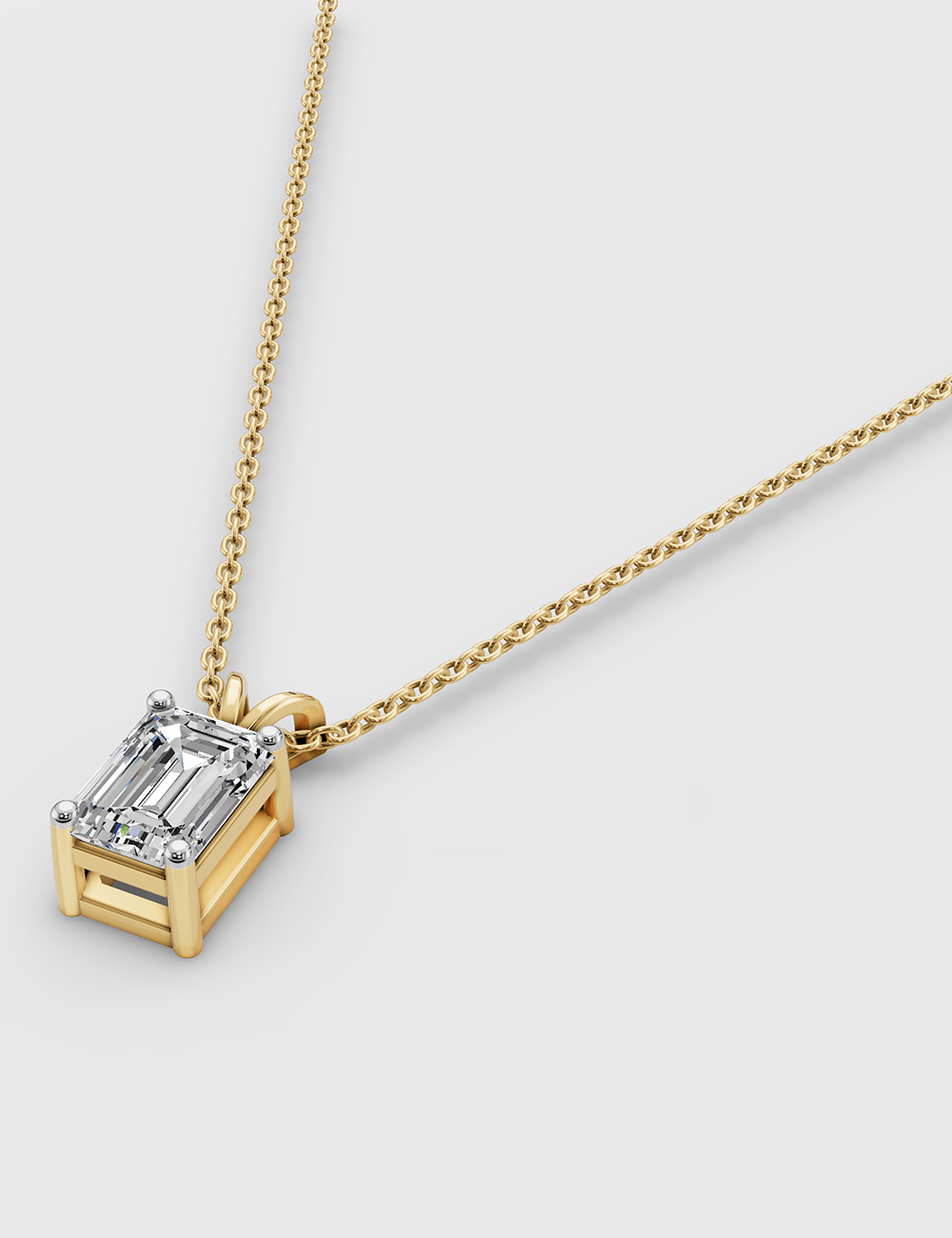 Luxurious Solitaire Chain Pendant 51 cent FG-VVS, Yellow Gold, large, image 2