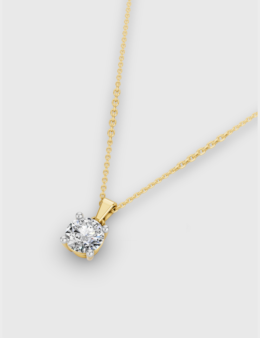 Sleek Opulent Chain Pendant 60 cent FG-VVS, Yellow Gold, large, image 2