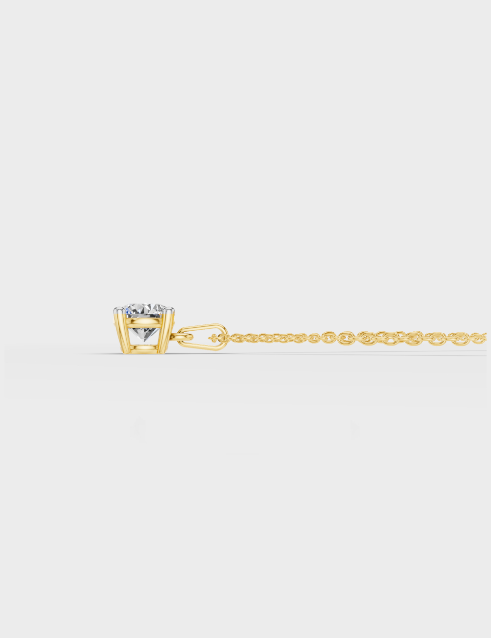 Sleek Opulent Chain Pendant 60 cent FG-VVS, Yellow Gold, large, image 3