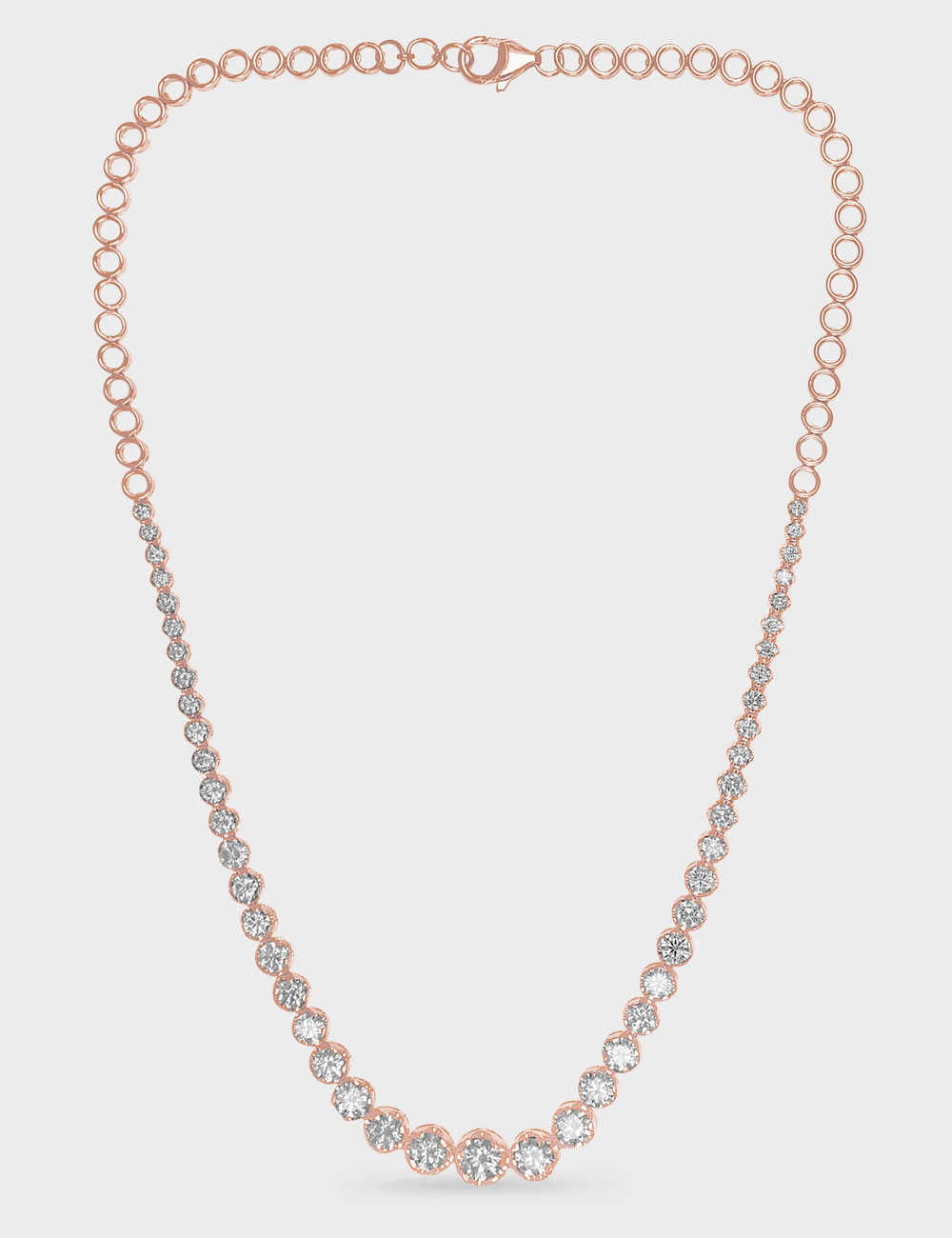 Urban Luxe Diamond Necklace 9.25 carat FG-VVS, Rose Gold, large, image 2