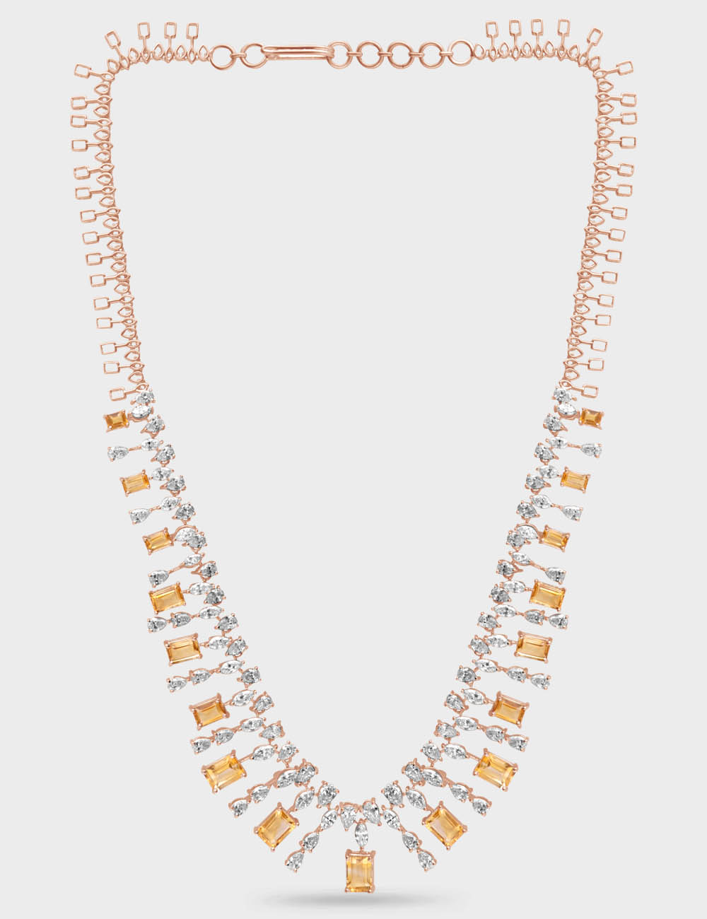 Sunflare Glow Diamond Necklace 10.04 carat FG-VVS, Rose Gold, large, image 2