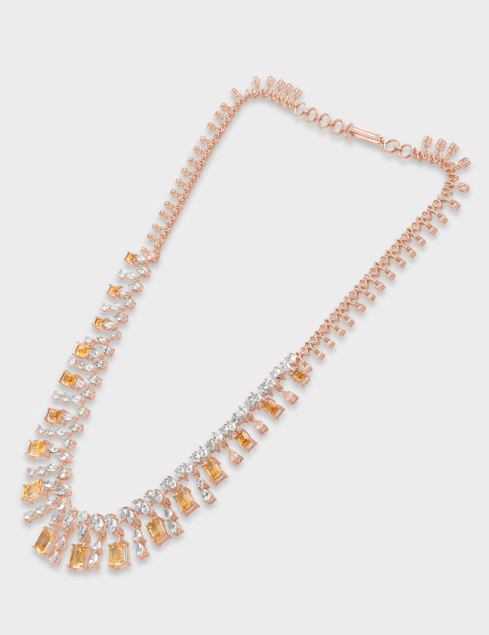 Sunflare Glow Diamond Necklace 10.04 carat FG-VVS, Rose Gold, large, image 3